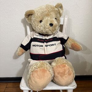 Genuine Porsche Teddy Bear in Motorsport Race Suit 30 Inches Plush BIG *RARE*
